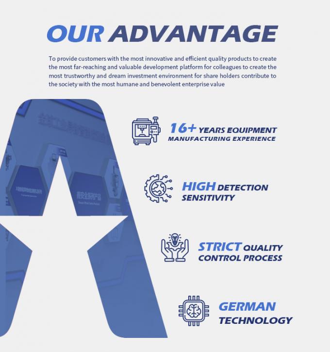 매우 민감한 변환 벨트 터널 터치 스크린 식품 금속 탐지 장치 정확한 탐지 7