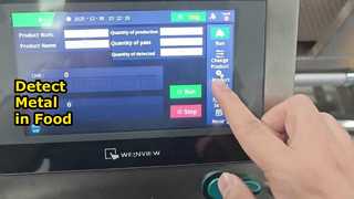 식품 금속 탐지기는 이물질을 감지합니다.