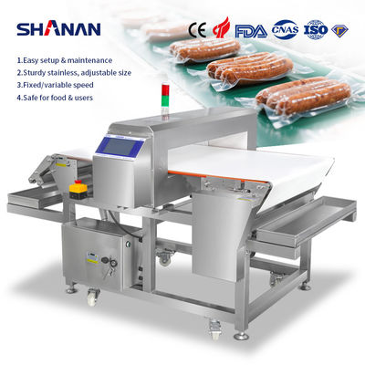 산업 공장 바베큐 고기 식품 안전 컨베이어 자동 거부 금속 탐지 기계