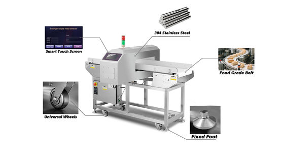 10g-5000g 식품 금속 탐지기 감지 범위 1200mm X 800mm X 1200mm