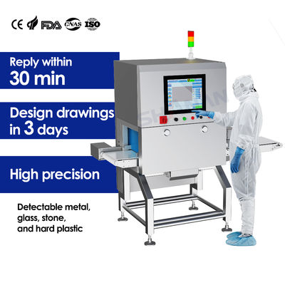 초콜릿 견과류 캔 제품의 식품 X선 기계 검사 거부 시스템